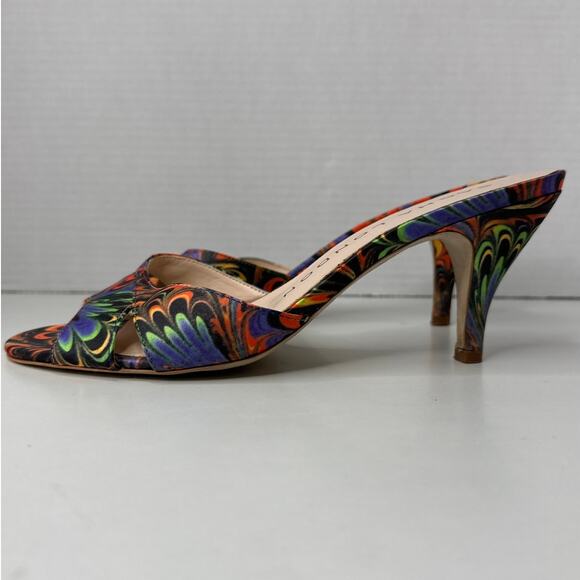 Sacha London Mulit-Colored Mules open toe Heels 8 - Picture 7 of 12